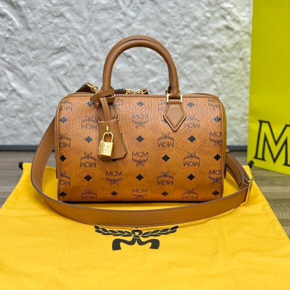 MCM EIla Visetos New Small Boston Bag - Picture 1 of 9